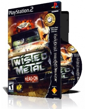 Twisted Metal head on ps2 با کاور کامل و قاب وچاپ روی دیسک
